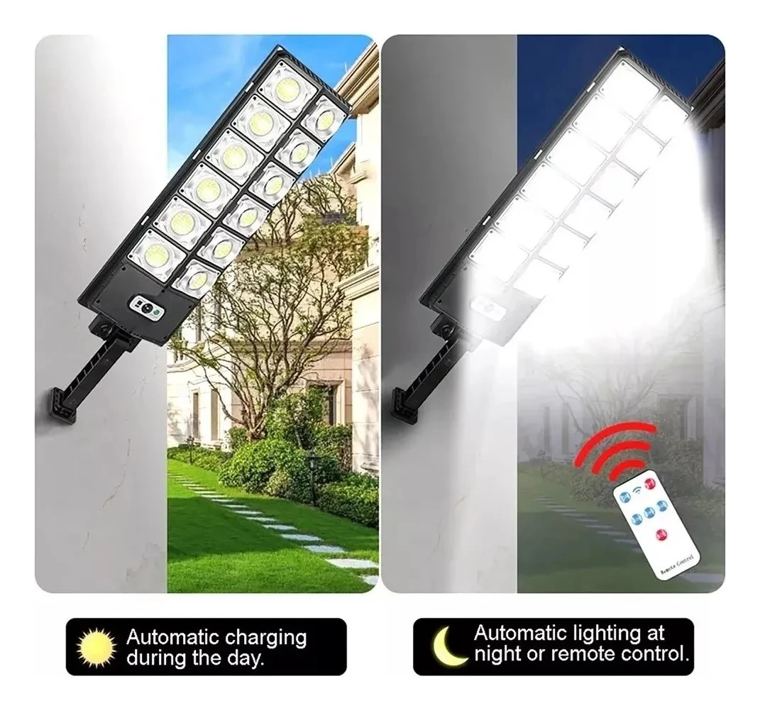 Foco Solar 400W con Sensor de Movimiento y Control Remoto 4
