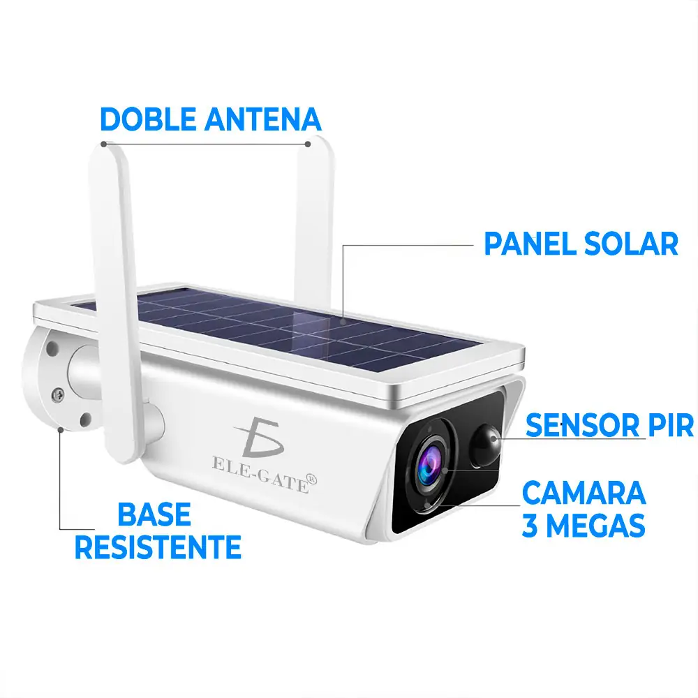 Camara Wifi Con Panel Solar Full HD  4