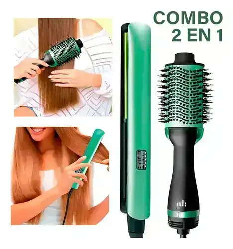 Combo plancha + cepillo secador 4 en 1 4