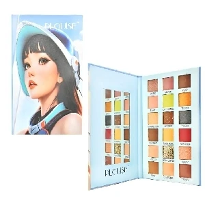 SOMBRA PLOUISE 18 COLORES CON PORTADA DE CHICA KOREANA CON REFLEJO