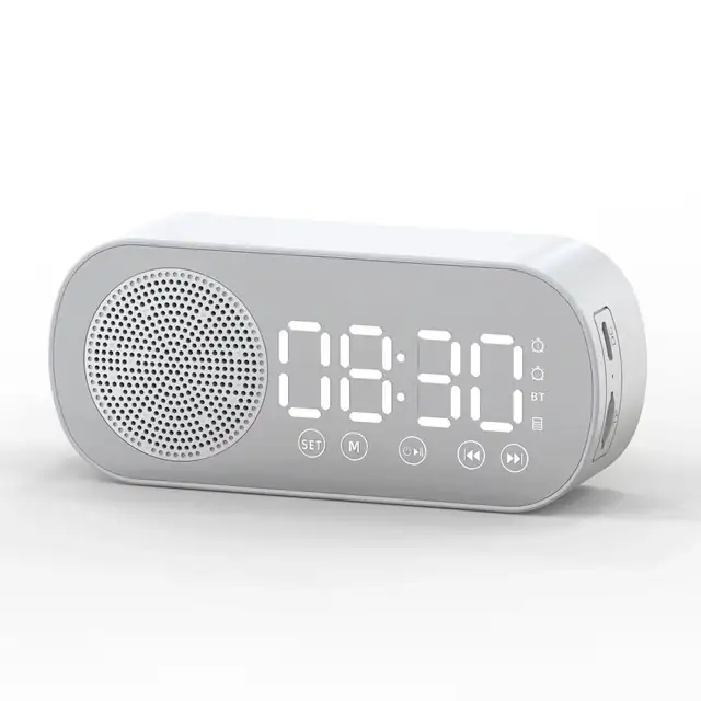 PARLANTE BLUETOOTH RELOJ DIGITAL ALARMA DESPERTADOR  3