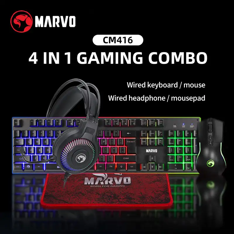 Kit Teclado Marvo 4 en 1 👌