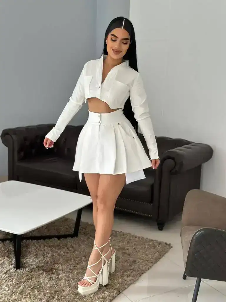Outfit mini falda + chaqueta  3