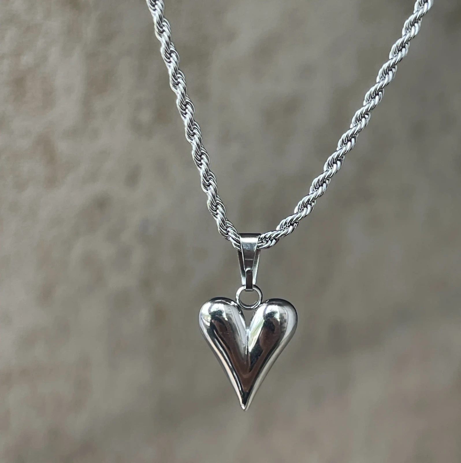 CADENA CORAZON ALARGADO