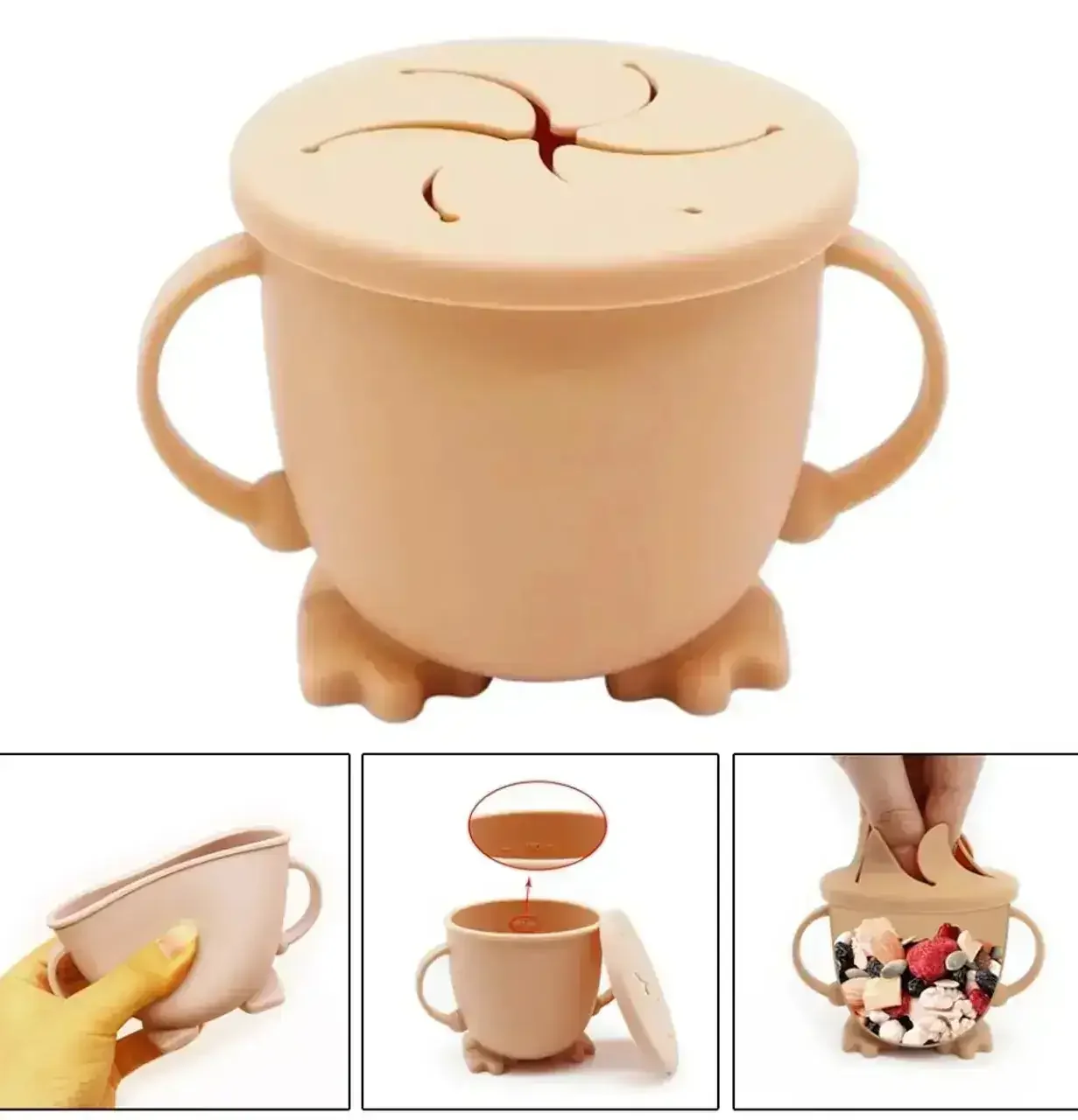 Vaso de silicona para almacenamiento de snack 3