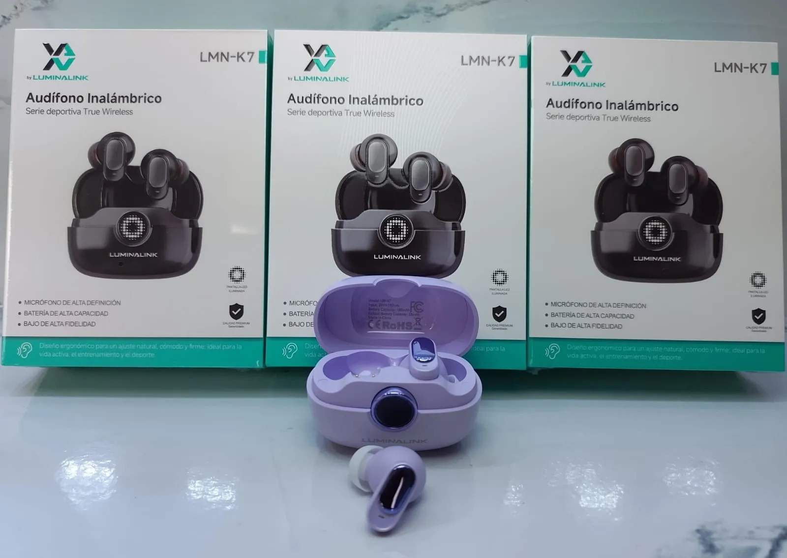 AUDIFONO BLUETOOTH LUMINALINK K7