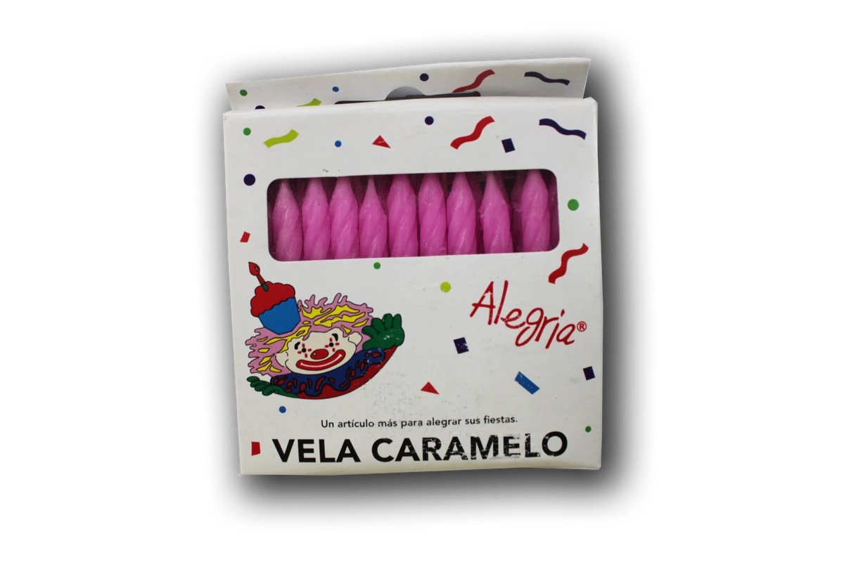 Velas para pastel Candles Alegría rosa 24 pz