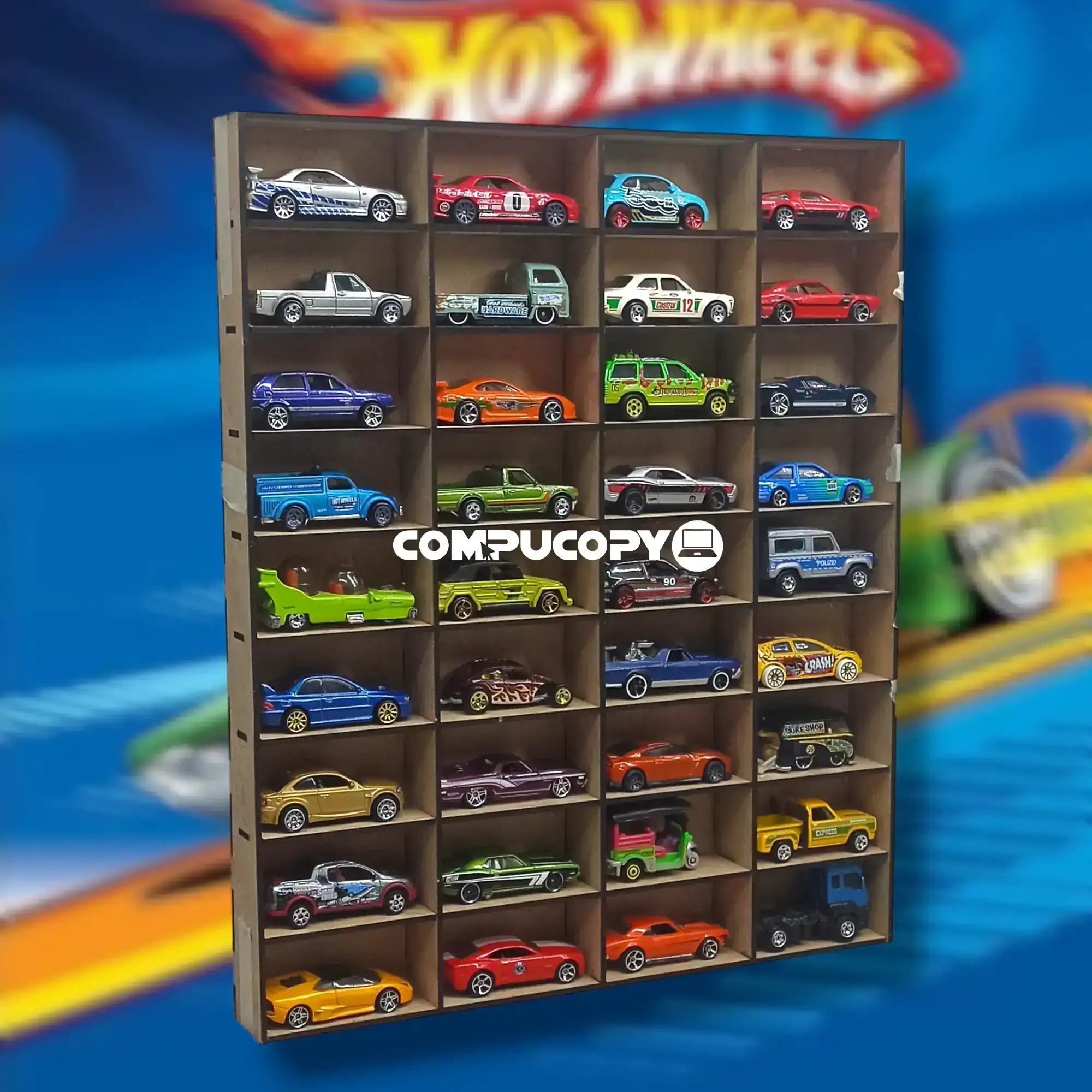 Exhibidor basico para 36 hot Wheels 