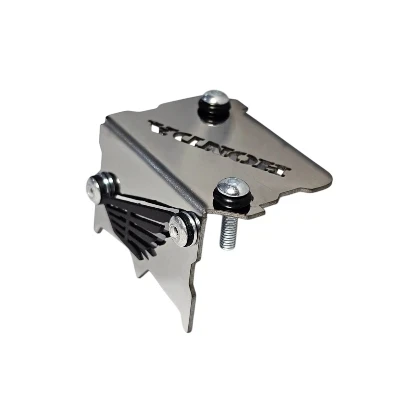 AC XR 125 P. freno delantero ( diagonal ) acero cromado logo 3d negro ML