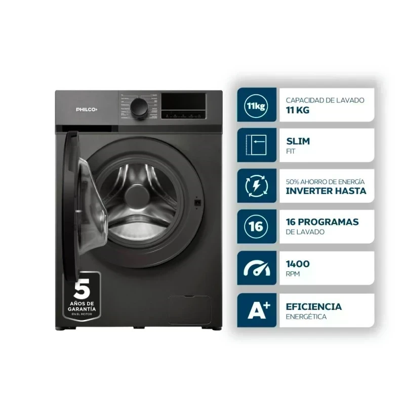 LAVARROPAS PHILCO 11KG (PHLF1114GI)‼️SOLO POR PEDIDOS ‼️
