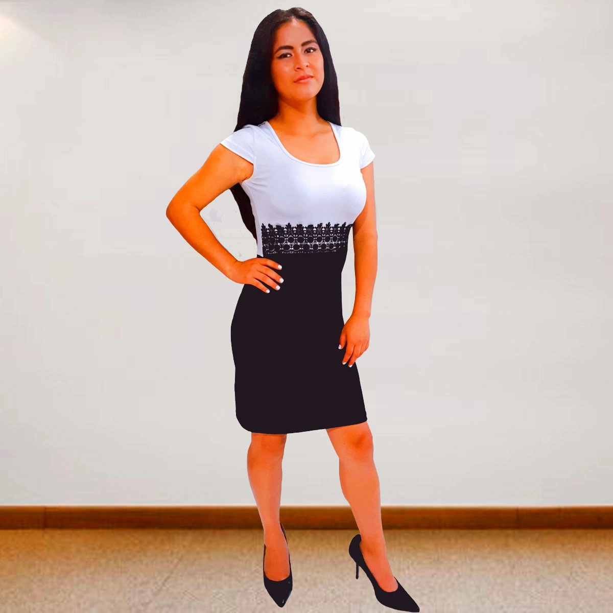 Vestido blanco y negro 2
