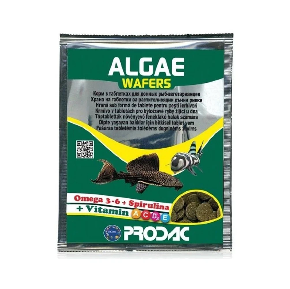 Alimento para peces de fondo - Algae Wafers Prodac x 15 grs.