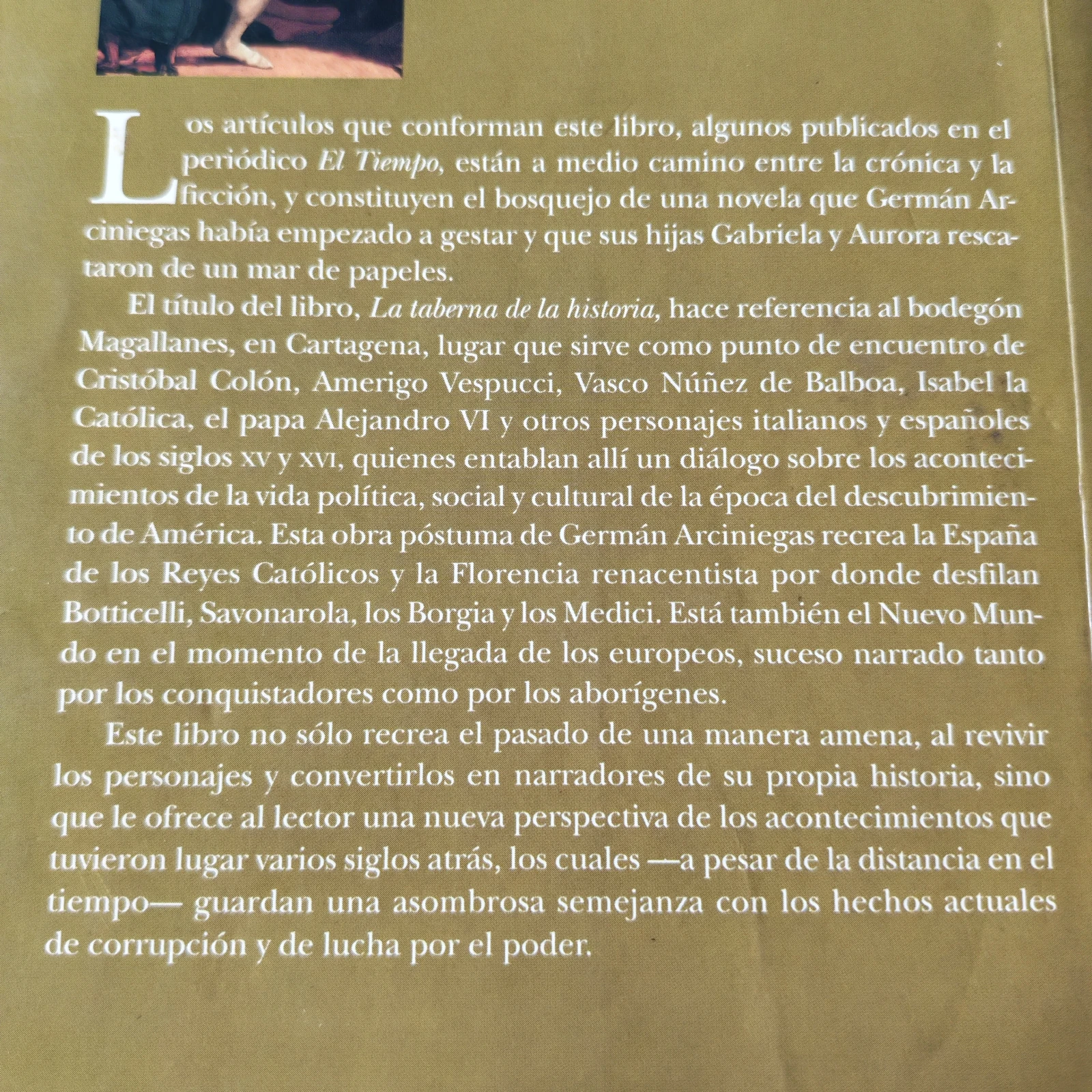 La taberna de la historia, Germán Arciniegas usado  2