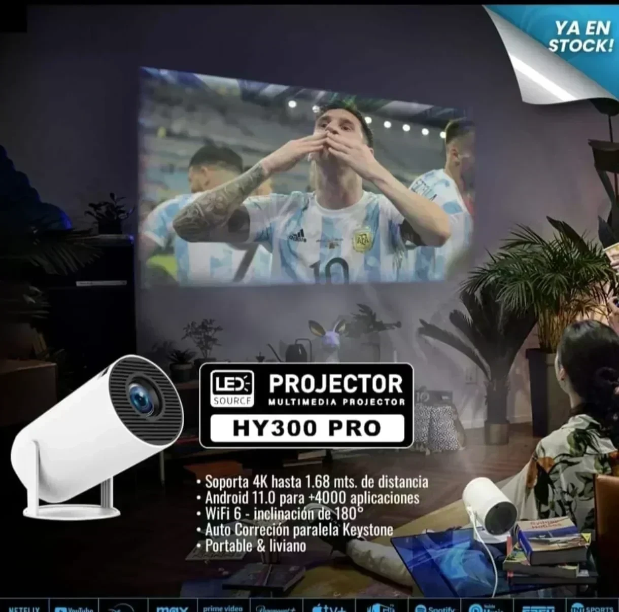 Mini Proyector Portatil 4k Ultra Hd Wifi Smart Android 