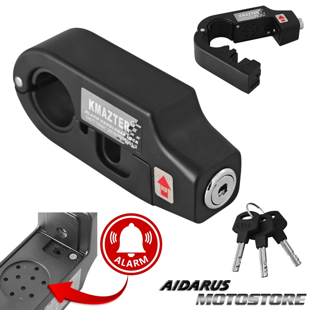 CANDADO DE MANIJA CON ALARMA PARA MOTO
