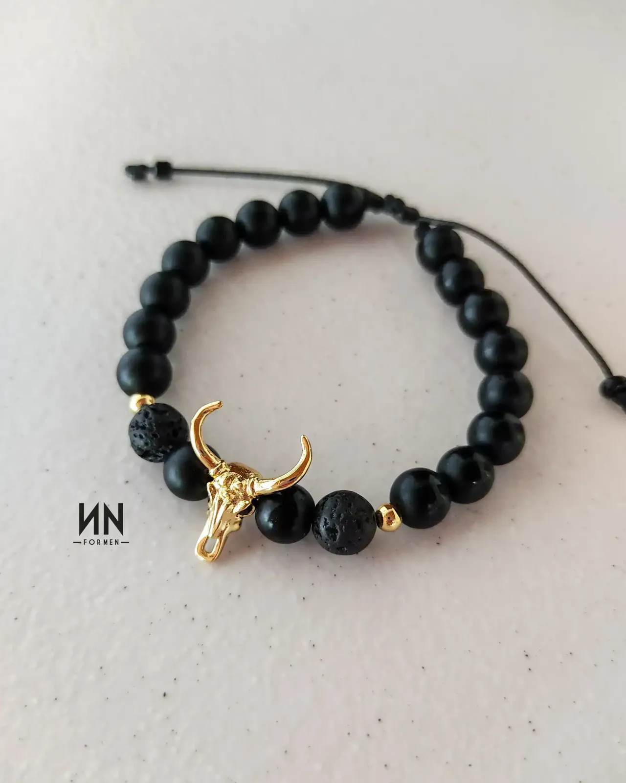 Pulsera toro piedra ónix  2