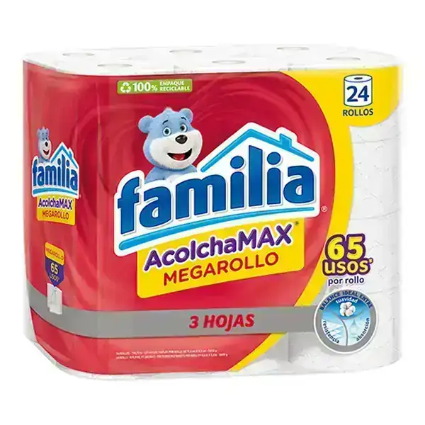 Papel Higiénico Familia Megarrollo x 24 rollos 