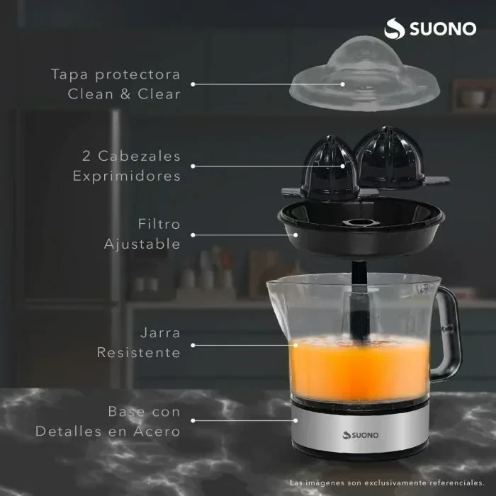 EXPRIMIDOR ELÉCTRICO SUONO ACERO INOX 700 ML 40W 3
