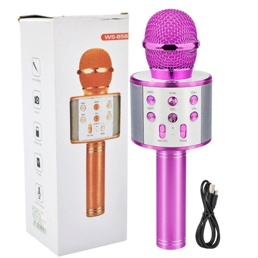 Microfono Bluetooth Inalámbrico Karaoke Con Parlante 4
