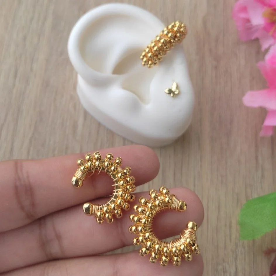 EARCUFF PIEDRAS DORADAS 2