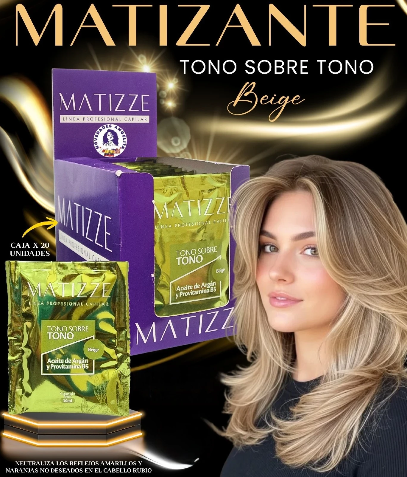 Sachet Matizante Tono Sobre Tono 30ml Beige Matizze
