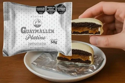ALFAJOR GUAYMAYEN PLATINO chocolate suizo
