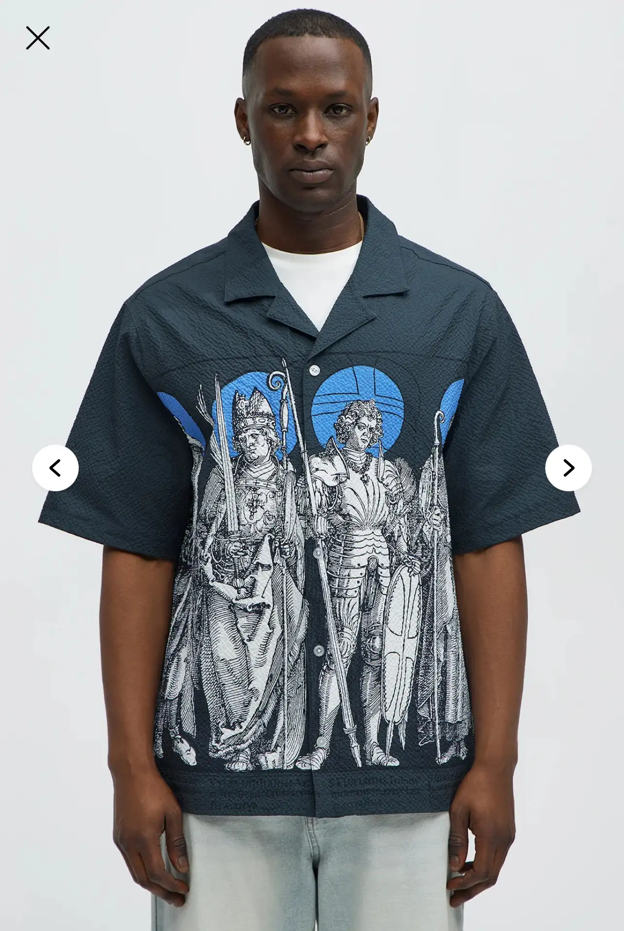  Printed Cuban Shirt - Size L/Xl/Xxl