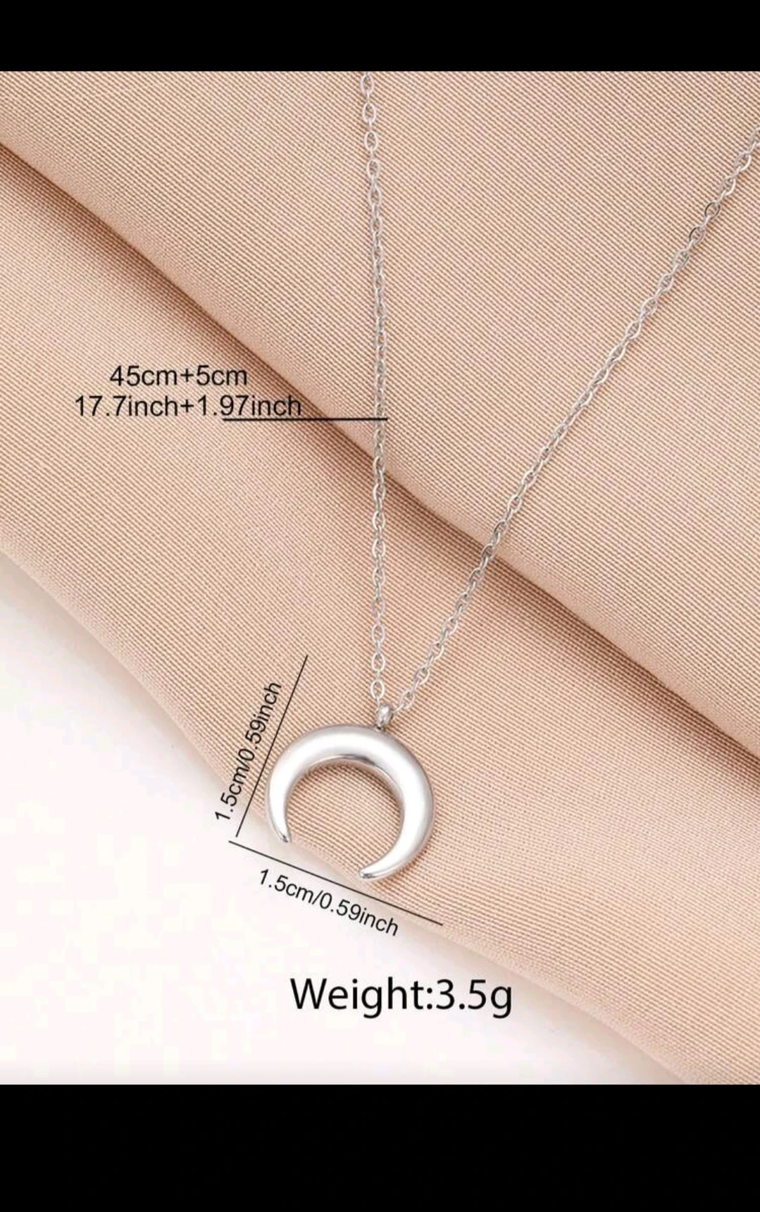 Collar colgante diseño de media luna 5