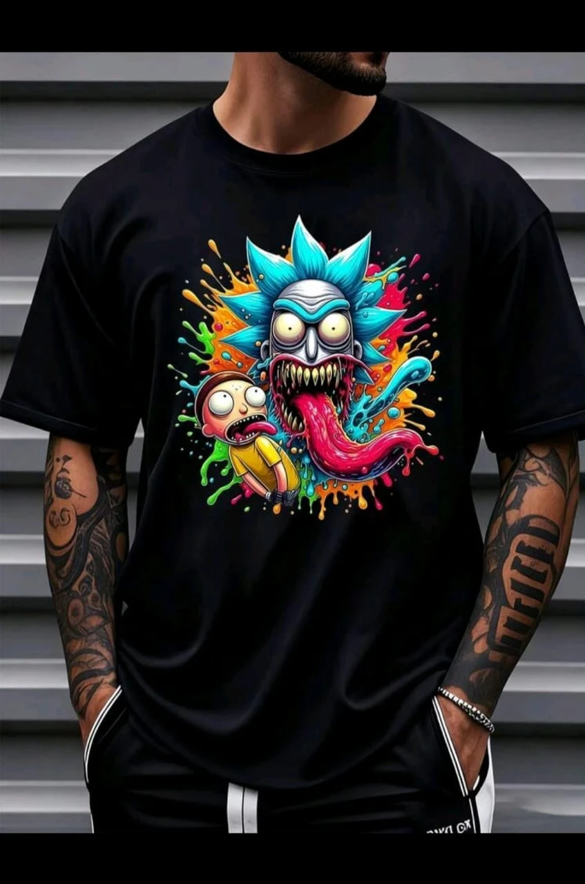 Camiseta Rick & Morty x Adult swing/ Horror- Dimension C-137