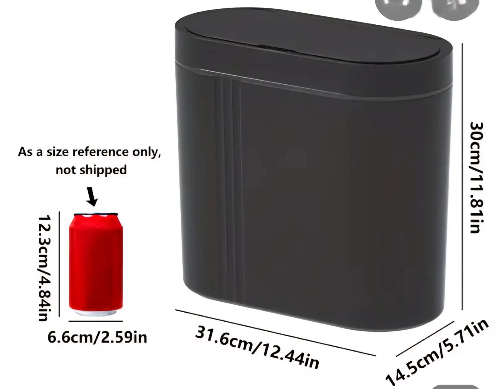 Cesto basura 18 L  negro tapa inteligente  2