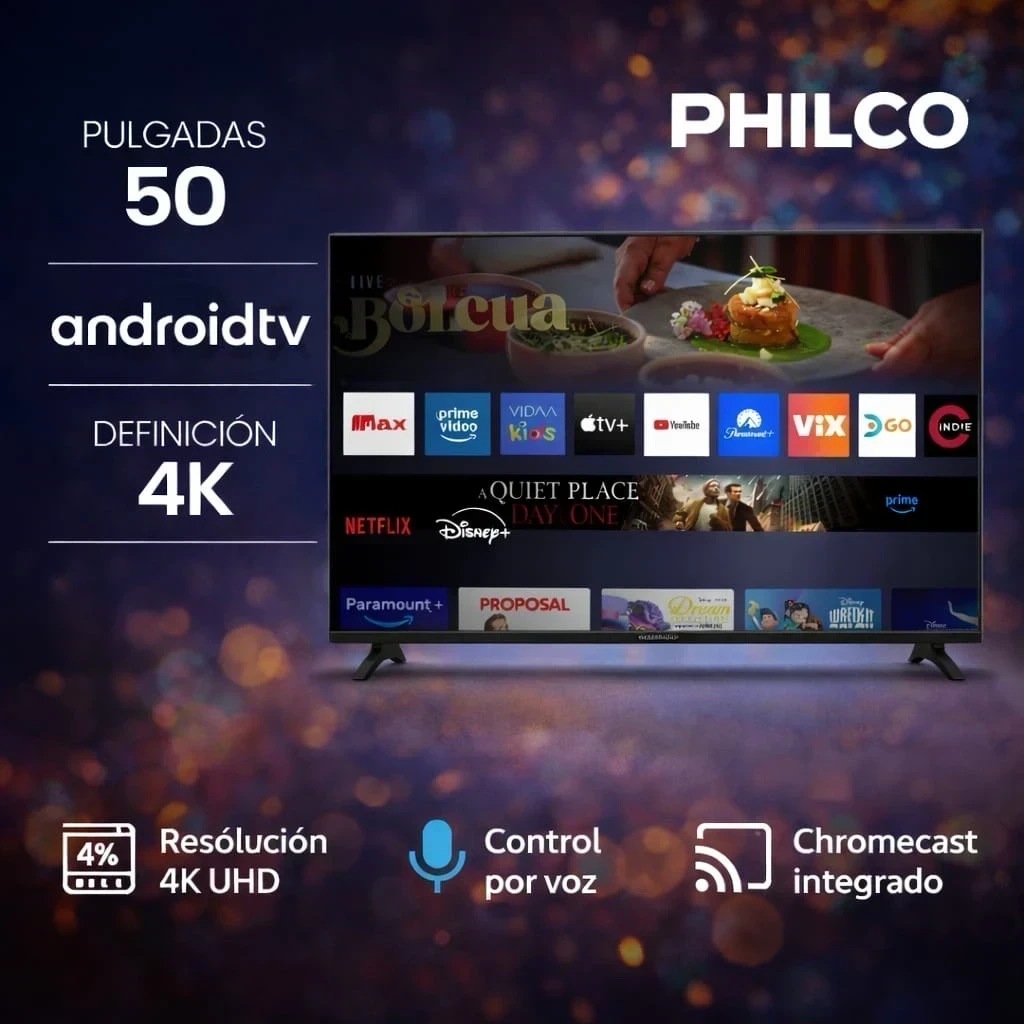 SMART TV PHILCO 50" 4K UHD C/ANDROID 