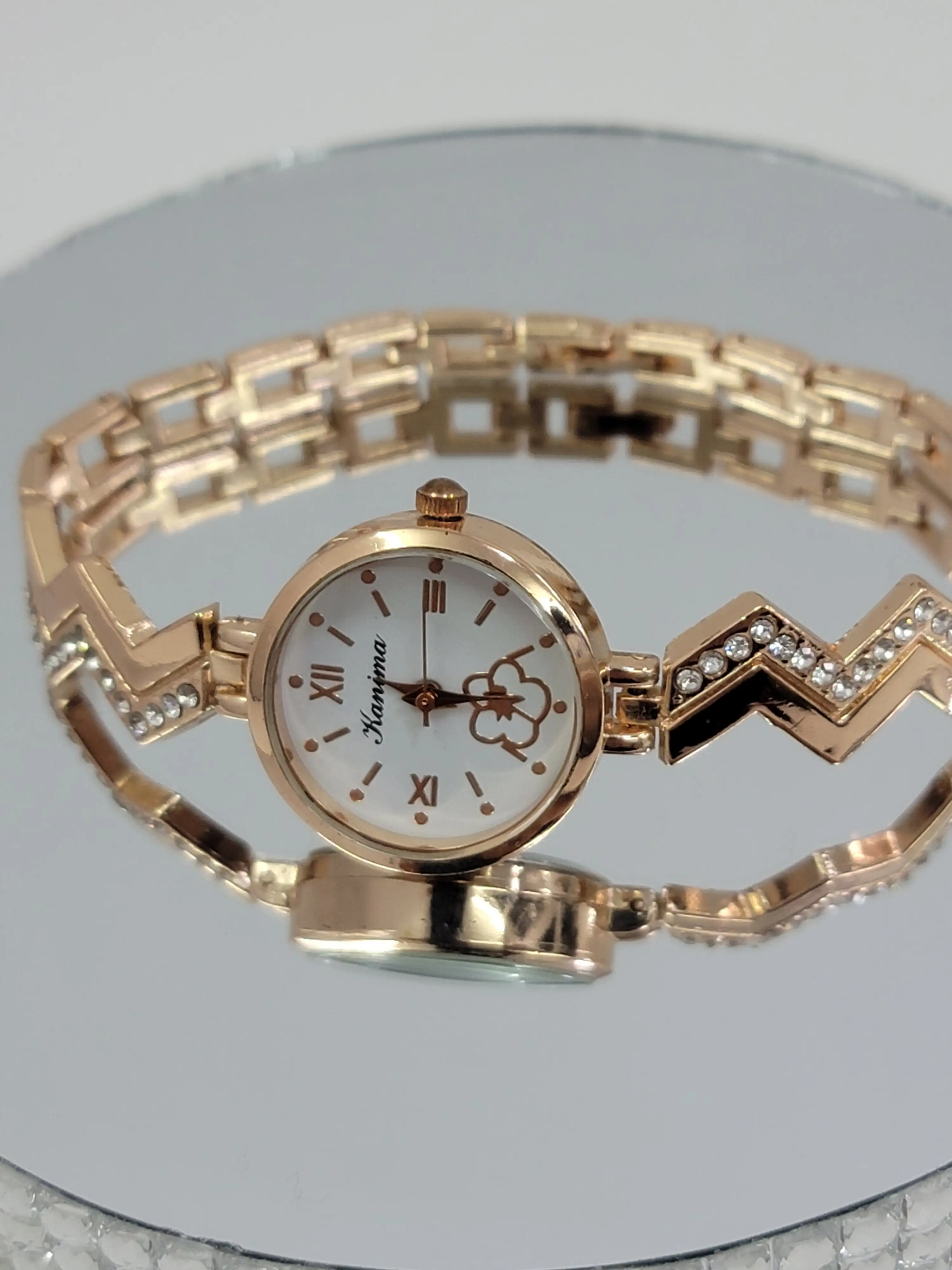 Reloj acerado rosado gold 4