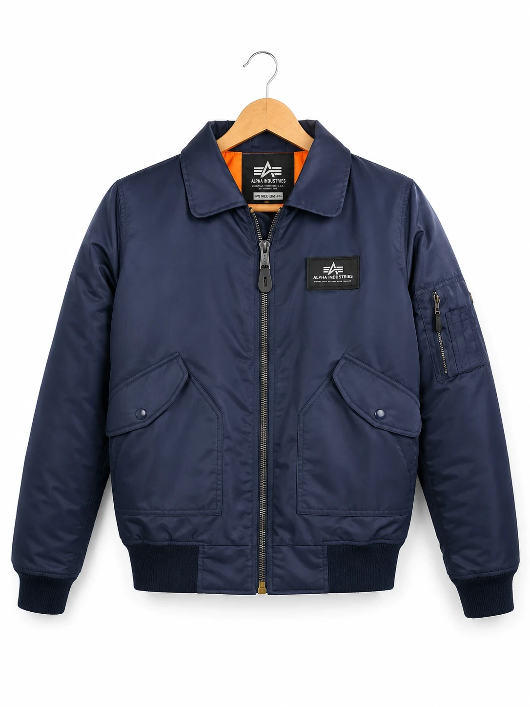 Bomber estilo alpha azul oscuro S 