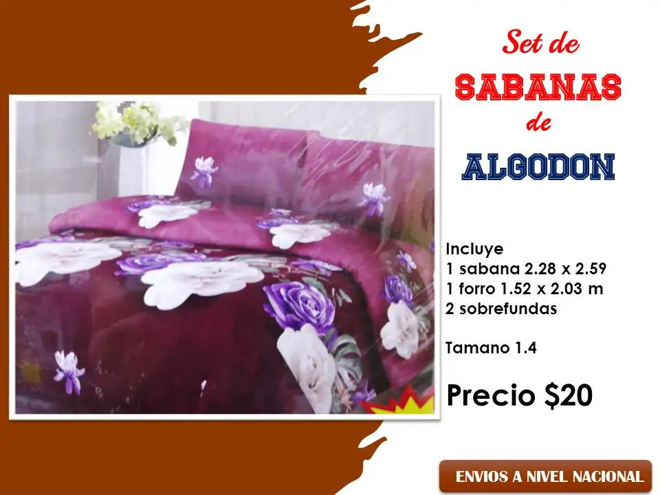 Set de sabanas 1.4m 3