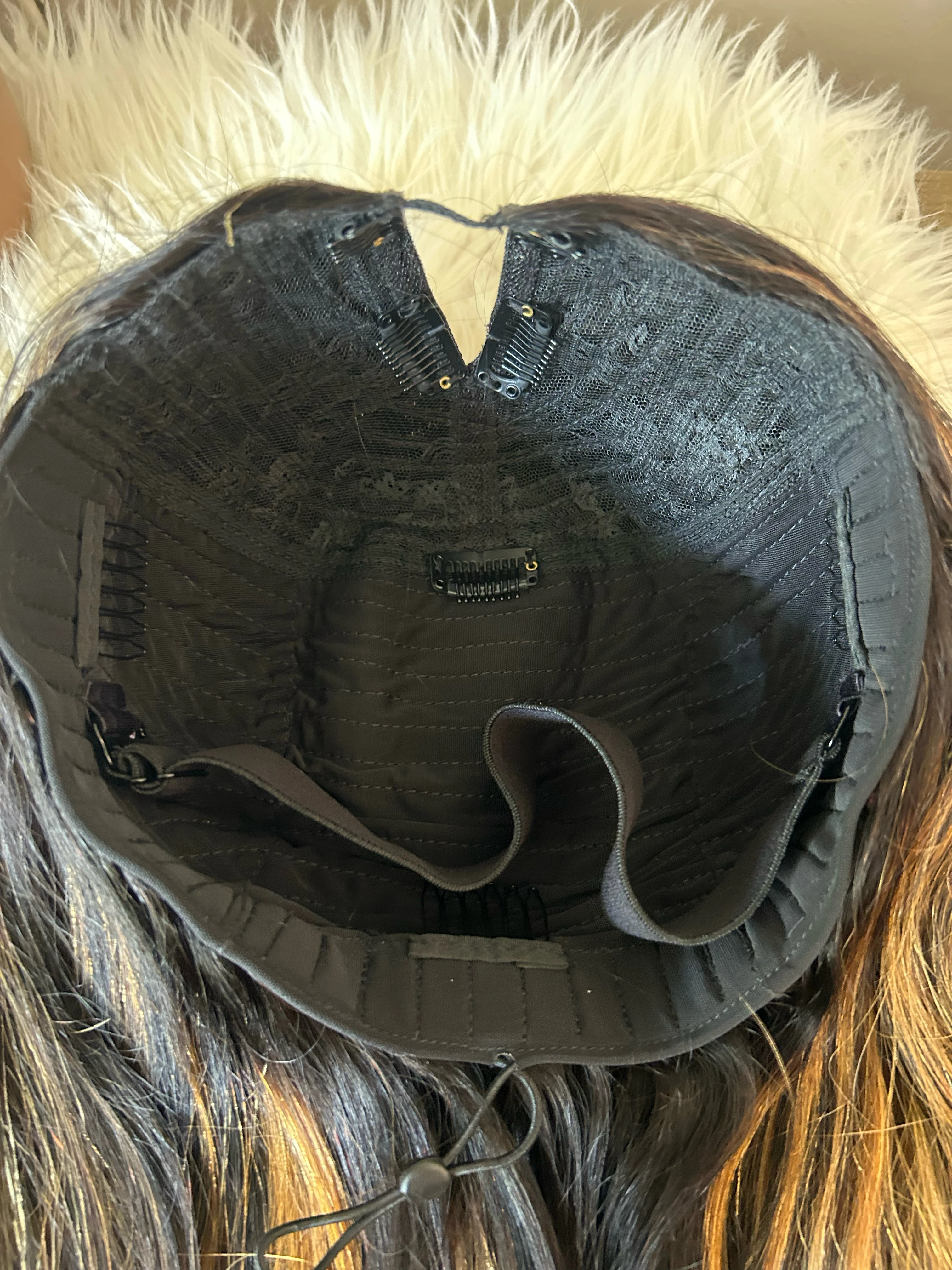 Peluca cabello humano liso en V 18 pulgadas. 4