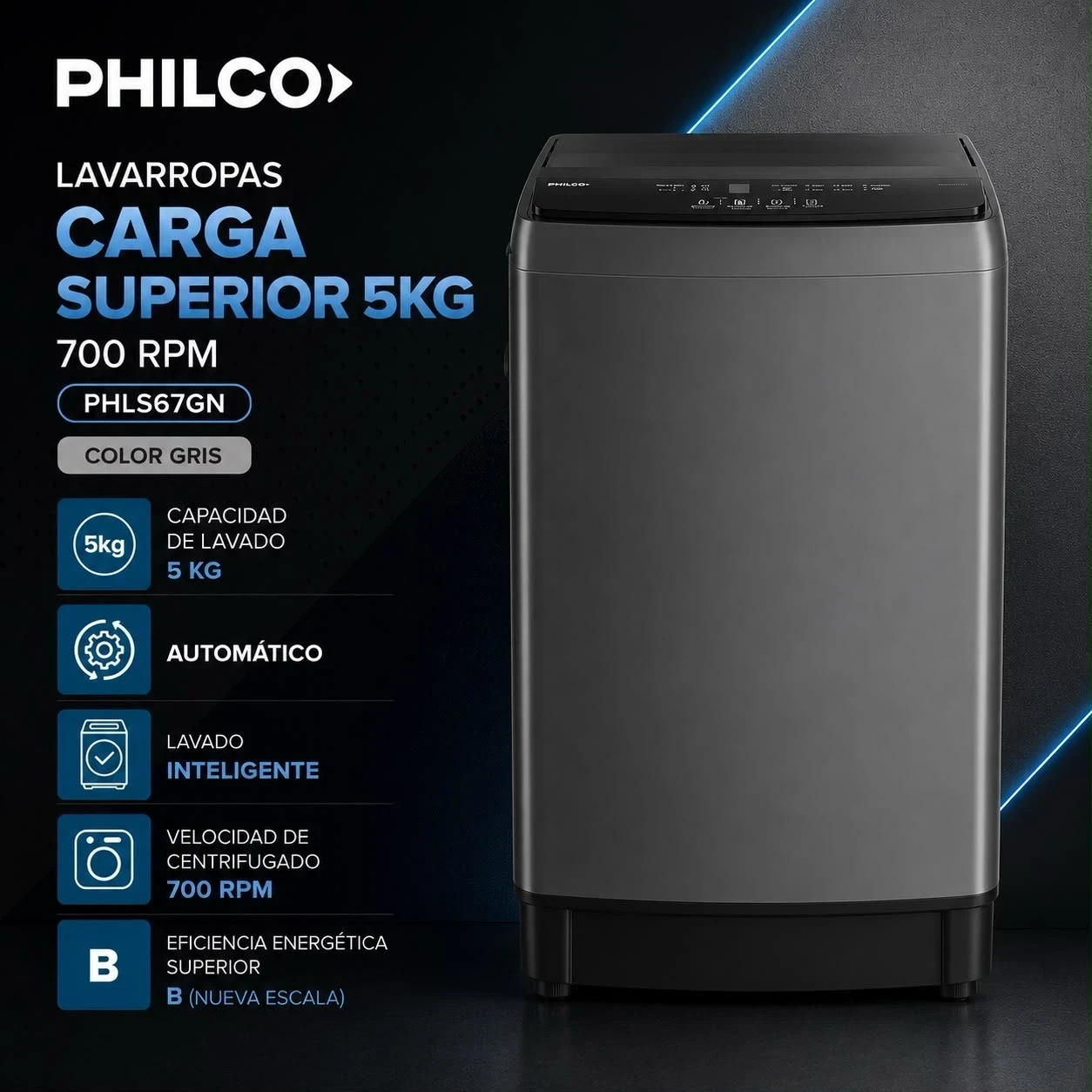LAVARROPA PHILCO 5K SILVER