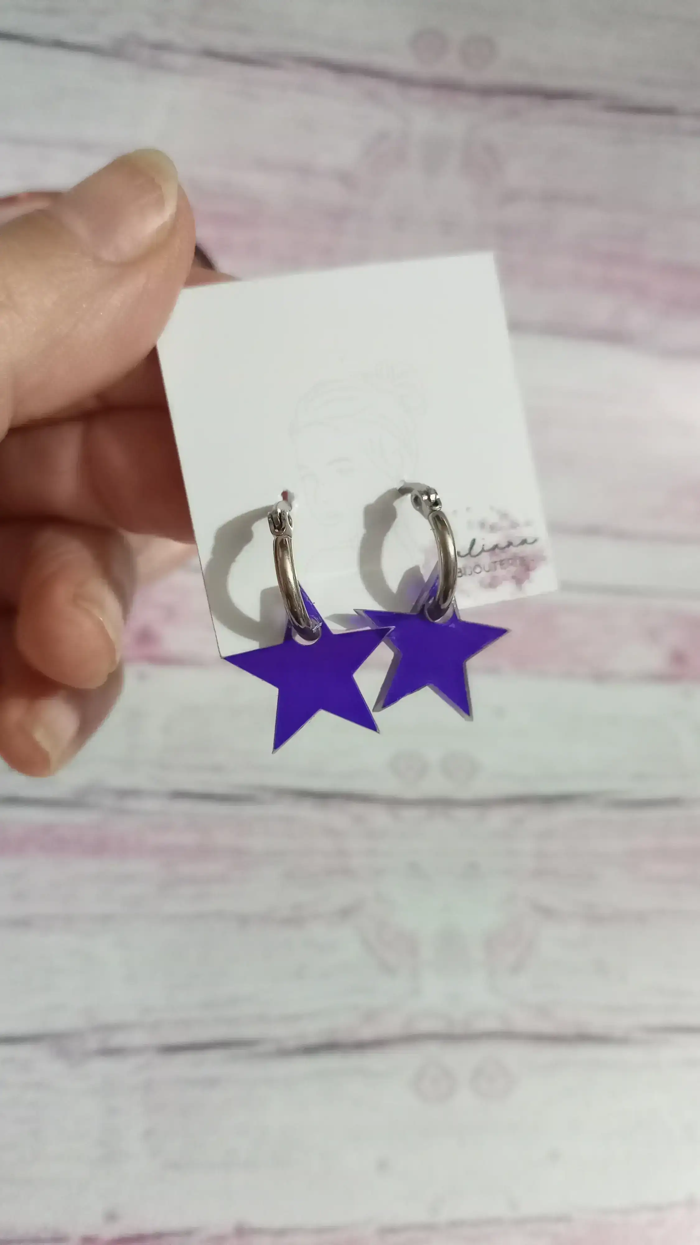 ARGOLLITAS CON ESTRELLAS VIOLETA ⭐