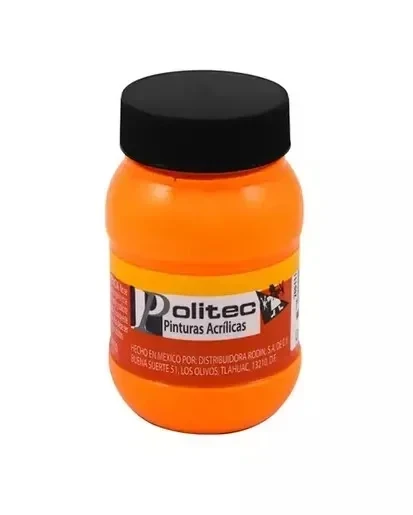Politec pintura naranja frasco 100 ml