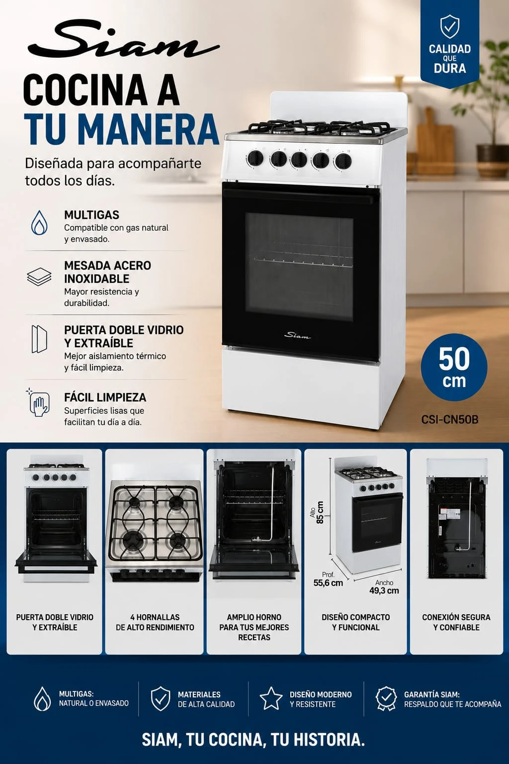Cocina Siam Multigas 50c