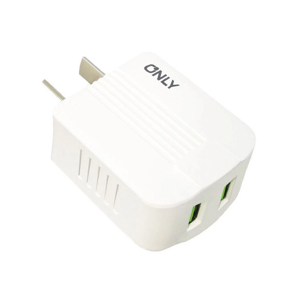 CARGADOR 220V ONLY MOD06 – 2 USB + CABLE TC – BLANCO 2