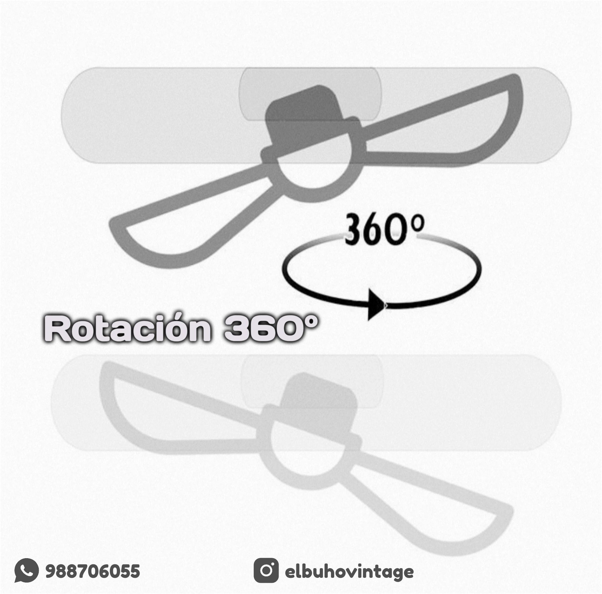 LÁMPARA VENTILADOR LED ROTACIÓN 360°  10
