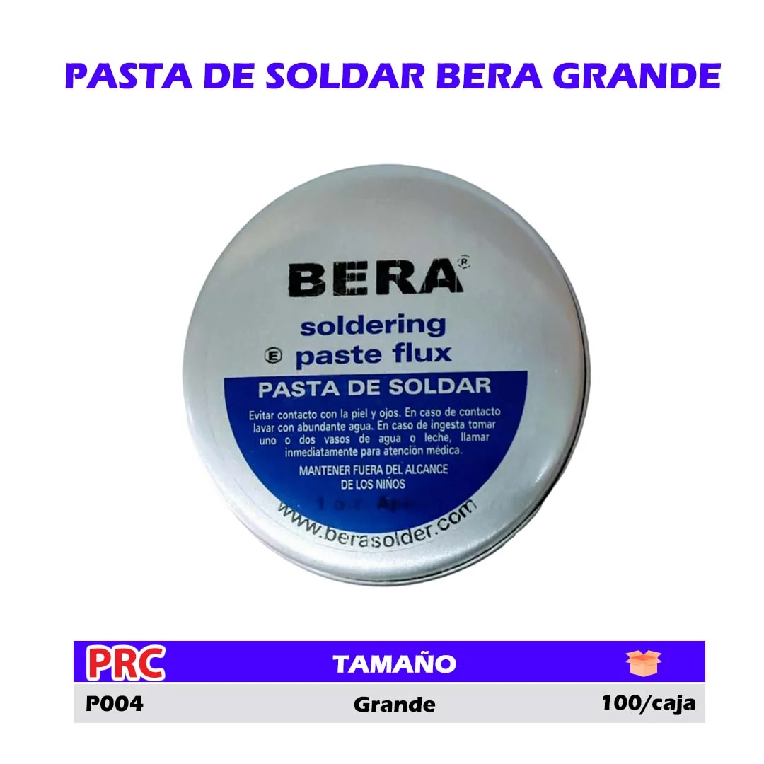 PASTA DE SOLDAR BERA GRANDE 