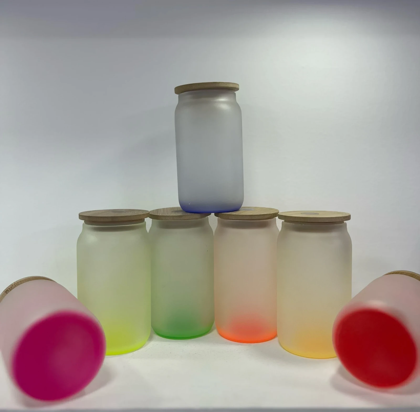 Vaso 9 Onz Fondo Color Tapa Bambú 2