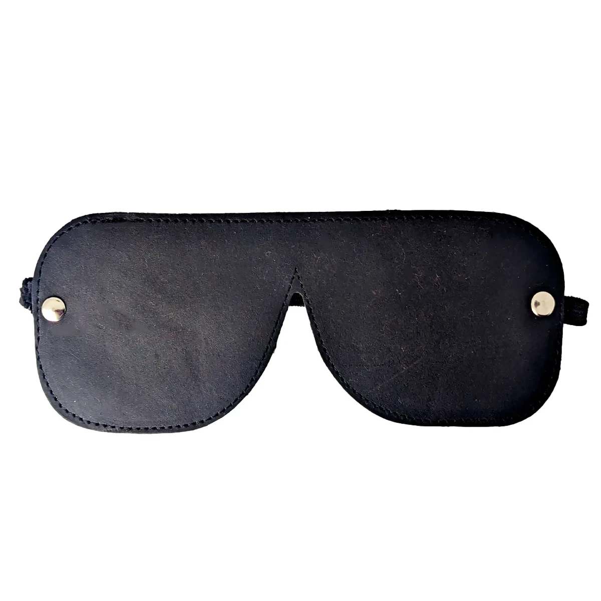 Antifaz negro con peluche rojo