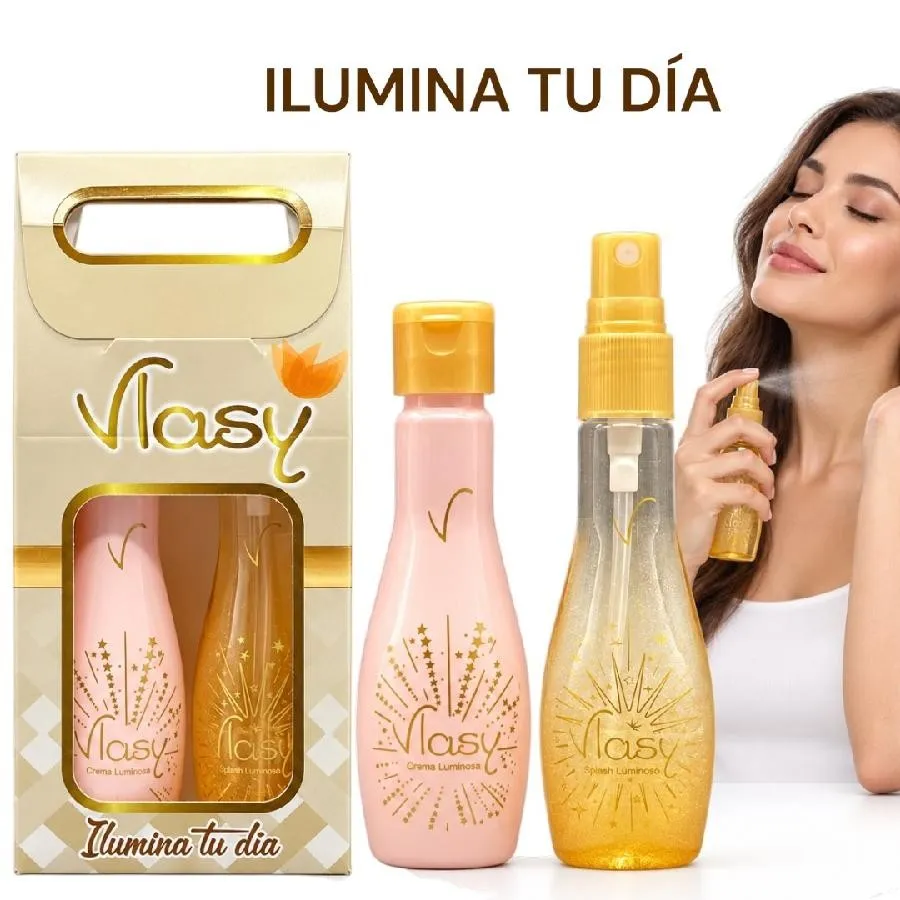kit estuche x2 crema y perfume dama ilumina tu día 