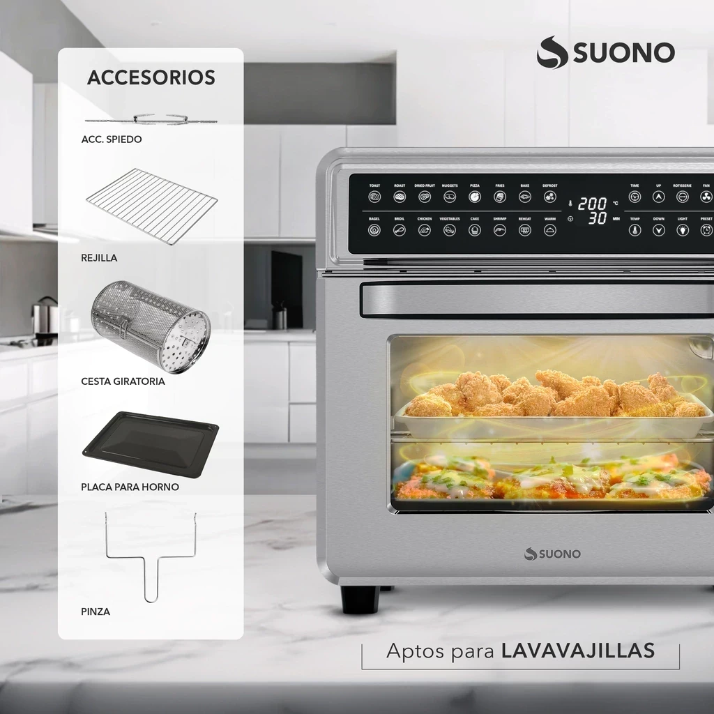 Horno freidora Suono AirFryer 23L 1700W 16 Funciones 2
