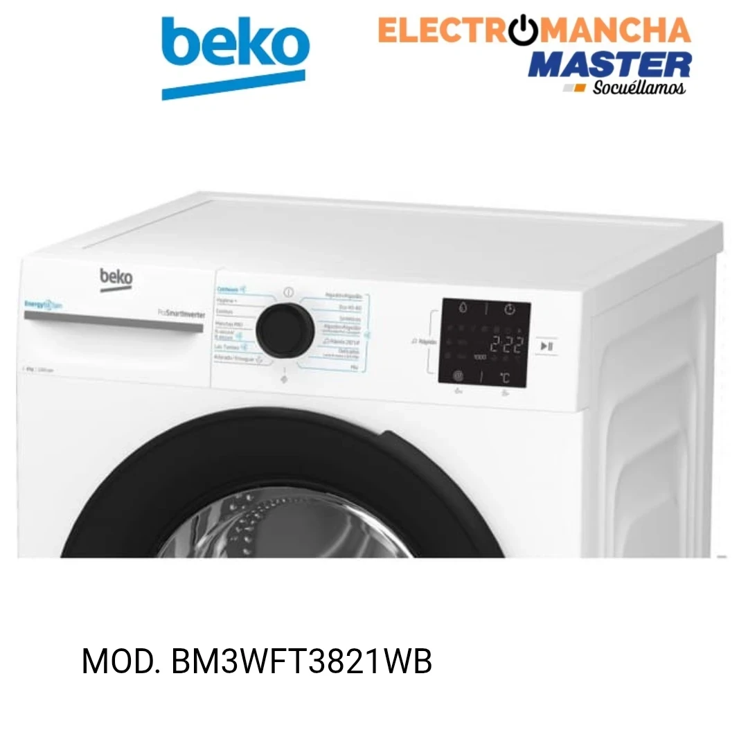 LAVADORA BEKO BM3WFT3821WB 8 KG. 1200 RPM. A  3