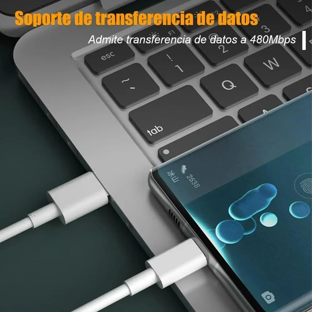 Cable Usb Tipo A a Tipo C, Carga Rapida 1mt 3