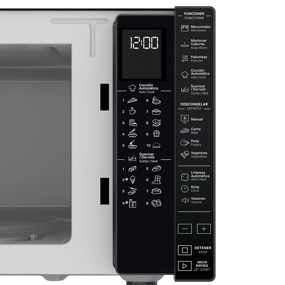 Whirlpool, Microondas De 1.1 PC, Acabado Espejo Color Plata 3