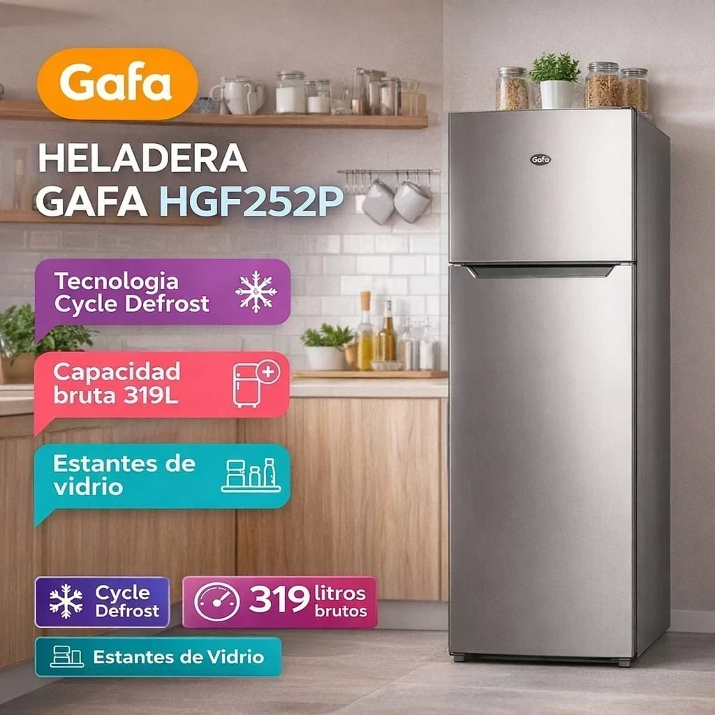 HELADERA GAFA CYCLE DEFROST 319LTS SILVER